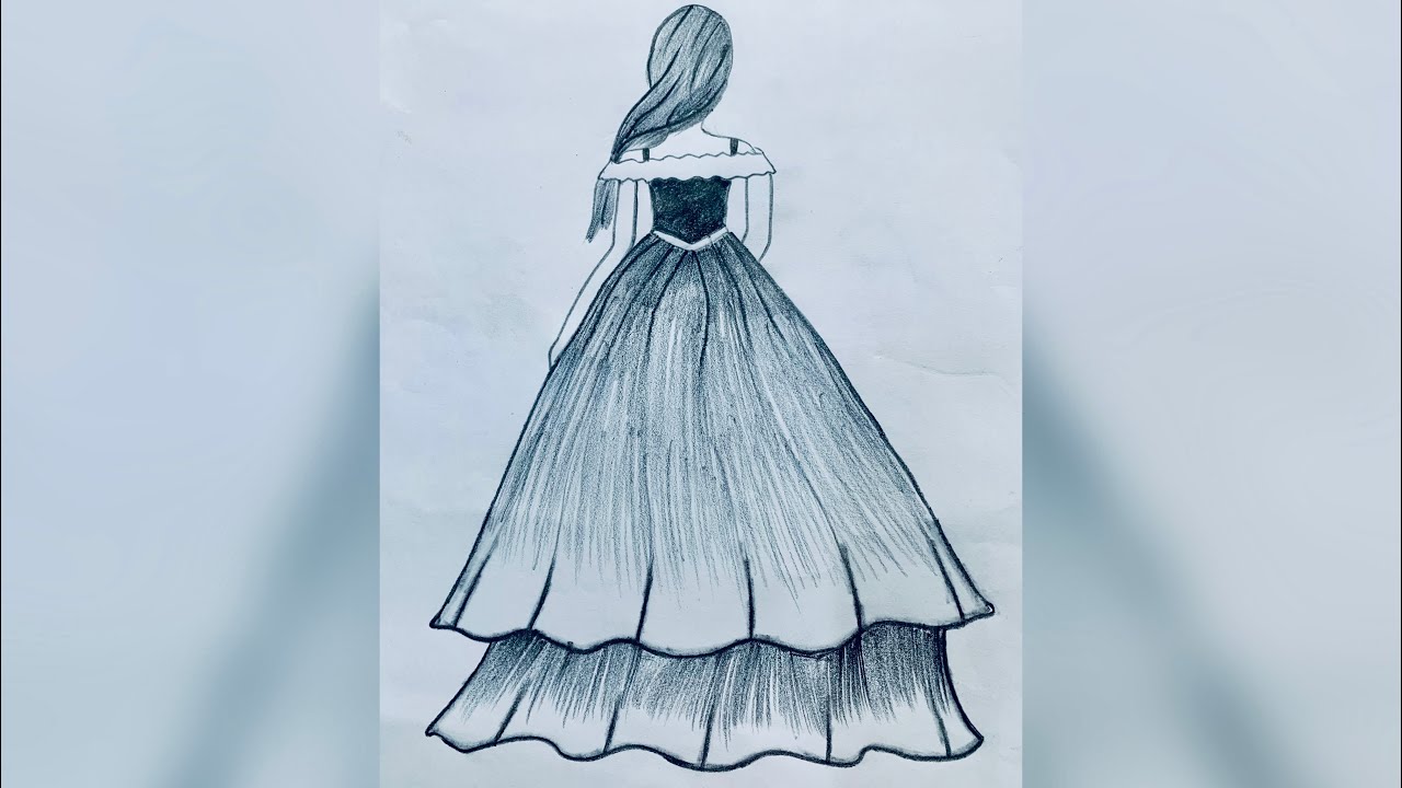 Gown Dress Drawing Sketch, Beautiful blue dress, blue, fashion png | PNGEgg