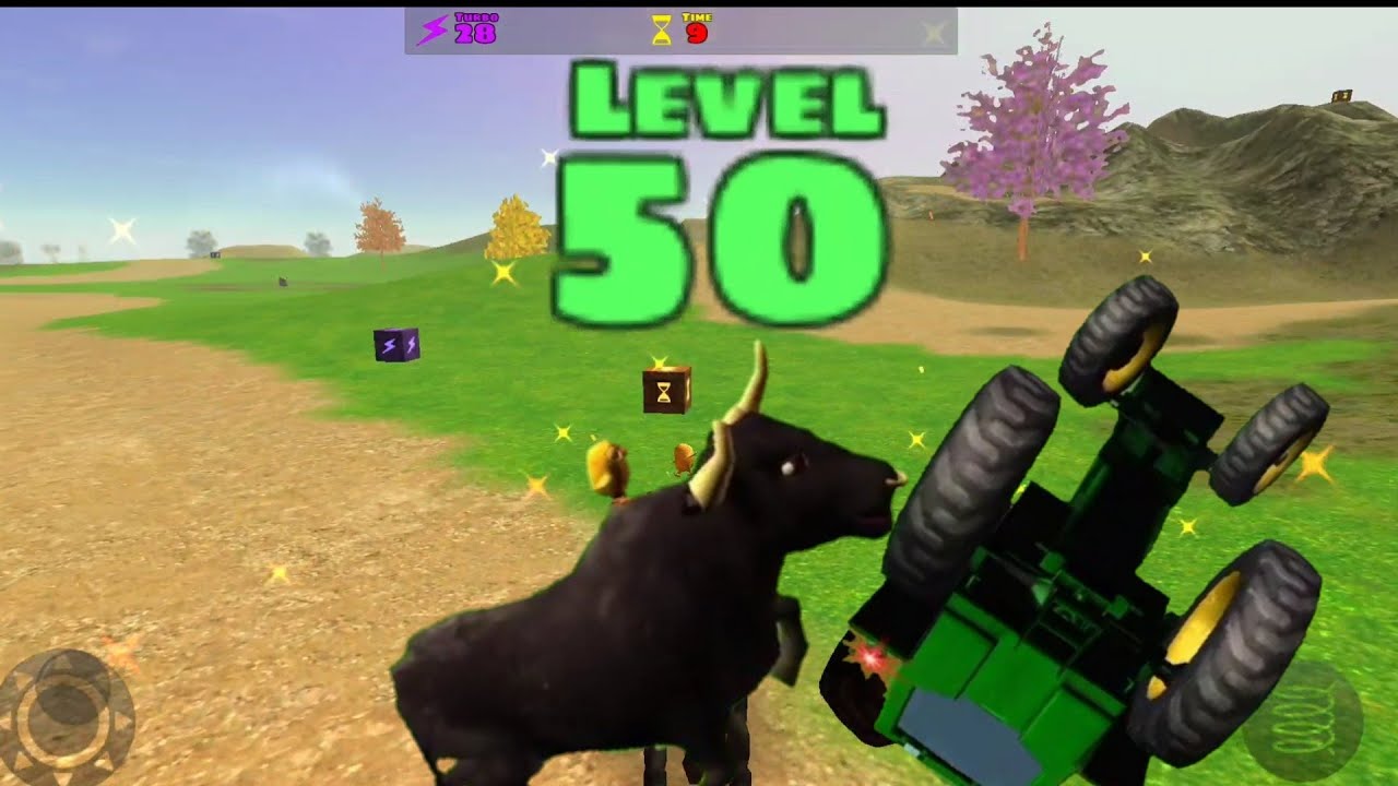 Mi récord en el juego de Pollito Pío con el Toro Negro Terrible contra el Tractor \Playing with Bul