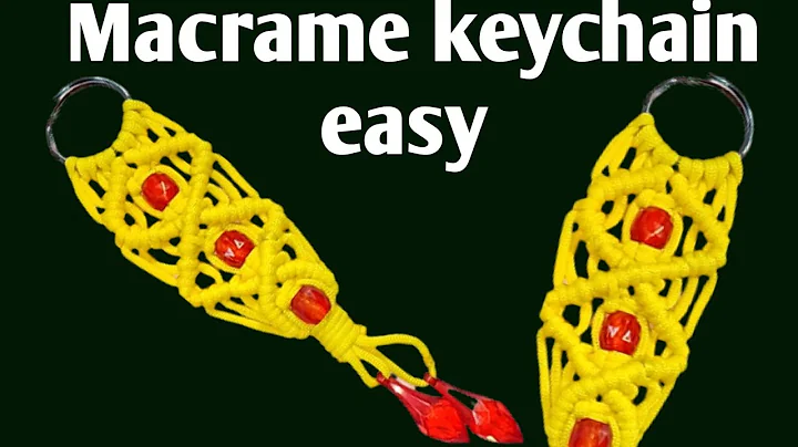 Diy Macrame Diamond keychain|for beginners|easy macrame keychain #tutorial #macrame