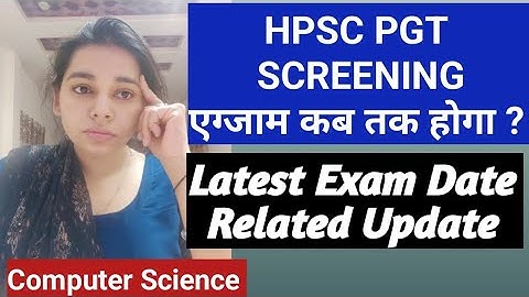 HPSC PGT SCREENING COMPUTER SCIENCE EXAM DATE || LATEST NOTICE || NS CLASSES