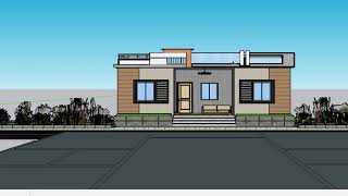 simple village house design with veranda || Indian style home plan||3D House Plan ?✅