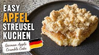Easy Apfelstreuselkuchen Recipe   German Apple Crumble Cake