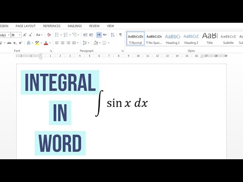 How to write an integral sign in word picture