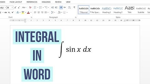 How To Type Integral In Microsoft Word | How To Write integral Symbol In Word | Inserting integral