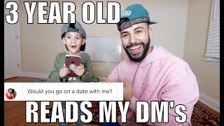 3 YEAR OLD READS MY INSTAGRAM DMs....