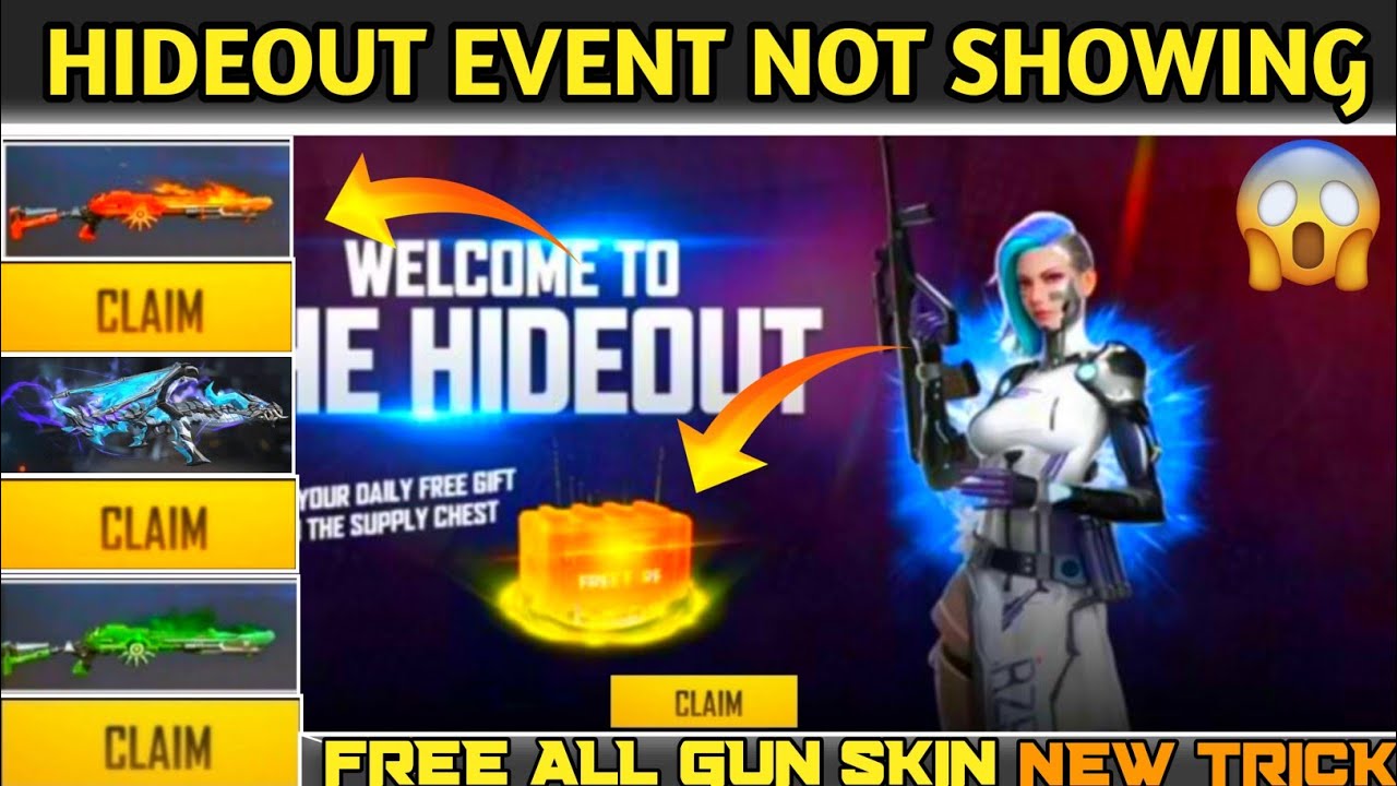 HIDEOUT EVENT NOT SHOWING PROBLEM IN FREE FIRE || FREE FIRE HIDEOUT EVENT SHOW KYUN NAHIN HO RHA HAI