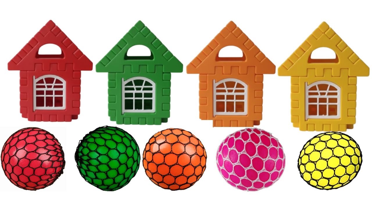 Satisfying Garage ASMR | Oddly Making Nice 5 Slime Color Balls in Funny Rainbow Fidget ASMR 