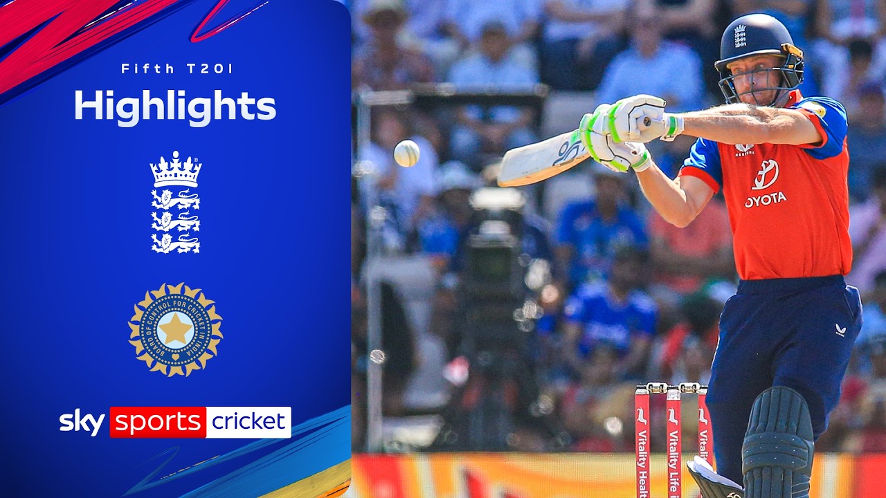 233 partnership for Buttler & Brook! | England vs India | Fifth T20 Highlights