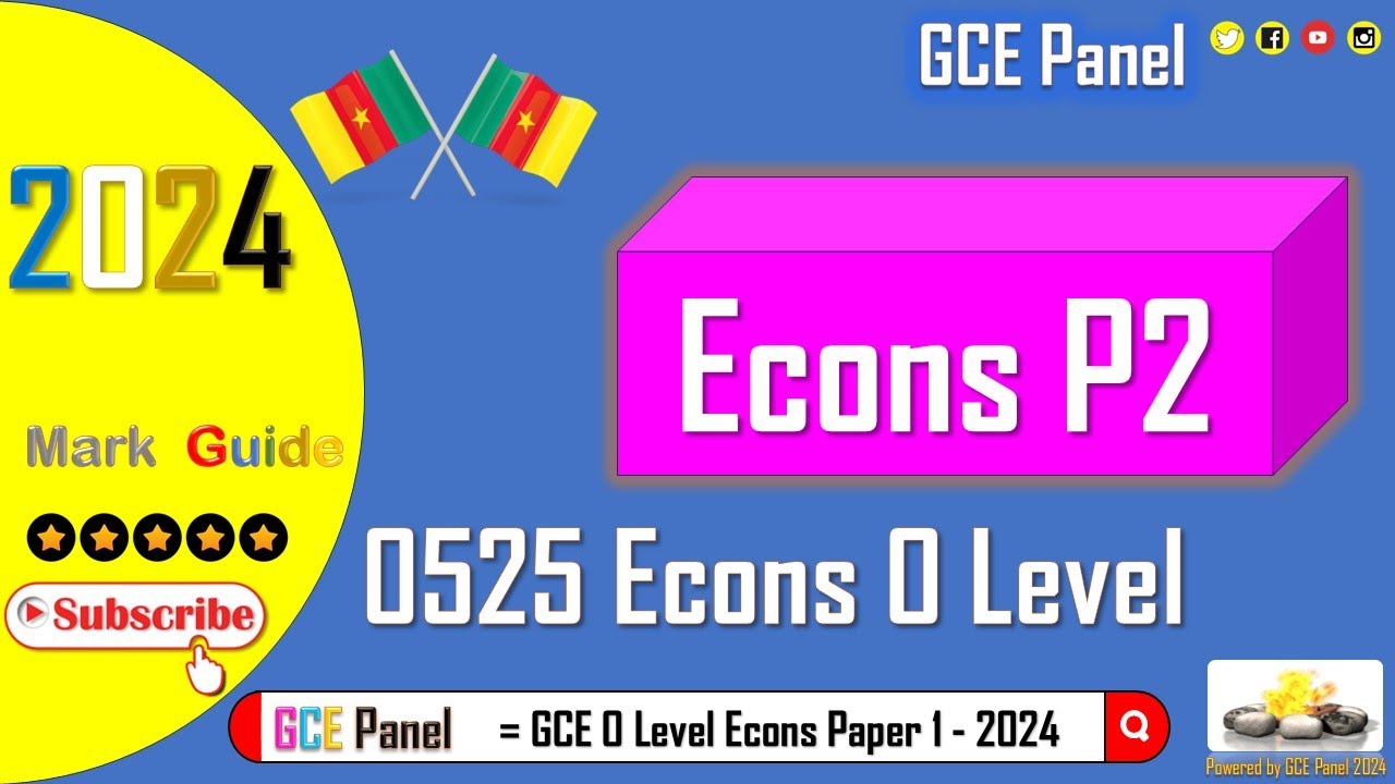 2024 GCE O Level Economics Paper 2 Cameroon GCE - YouTube