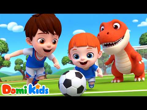 Dino Squad’s Thrilling Soccer Match ⚽Domi’s Dino Soccer Day[NEW] | Dinosaurs for Kids | Domi Kids