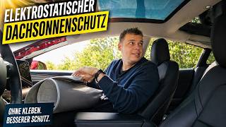 Tesla Sonnenschutz OHNE Befestigung! - Dunkles Dach nur durch Physik...