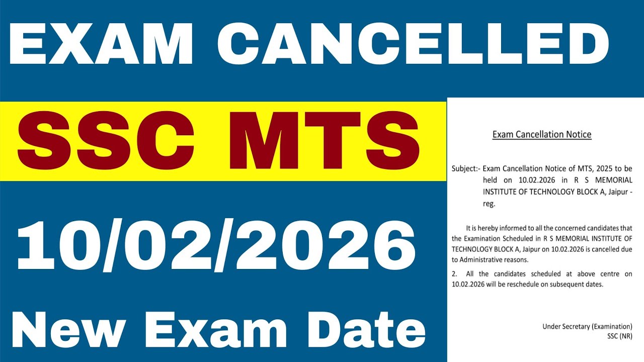 New Exam Cancellation Notice of SSC | SSC MTS Exam Cancel | Hindi Gk Tricks | Javed Ali