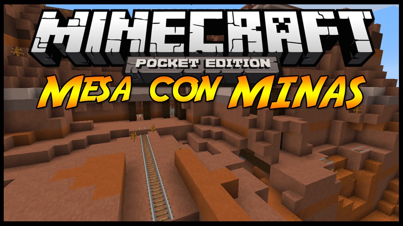 Minecraft PE 0.10.0 | Minas en Bioma Mesa | Seed - YouTube