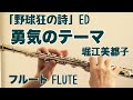 【野球狂の詩】ED 勇気のテーマ/堀江美都子【フルートで演奏してみた】水島新司 Yakyuukyou no Uta