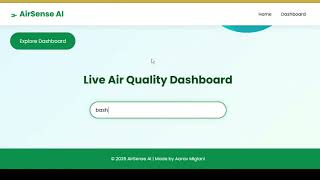AirSense AI 🌫 | Real-Time Air Quality Monitoring Website for India | IEEE SmartAIthon 2026