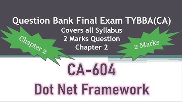 TYBBA(CA)Chapter2 Dot Net framework Part-I Question Bank  Final examination Pune Uni.4 marks