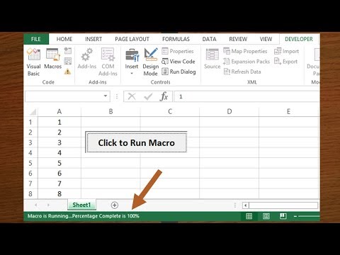 VBA to Show Progress on Status Bar for Macro Running Status