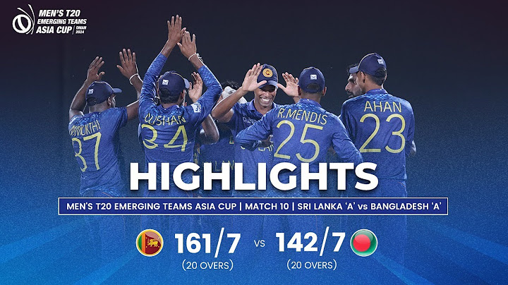 Sri Lanka 'A' vs Bangladesh 'A' | Men's T20 Emerging Teams Asia Cup | Match 10