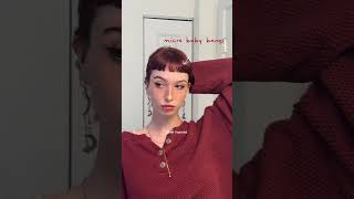 Microbangs at home tutorial #haircut #hairstyle #newhairstyle #newhaircut