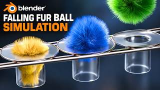 Falling Fur Ball Simulation | Blender Beginner Tutorial