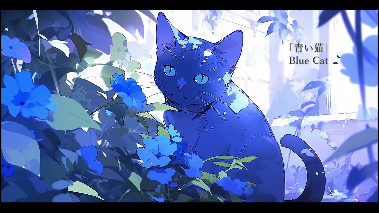 春の川に猫とヒヨドリ♪♪青色 フリーBGM】青い猫/ Blue Cat【アコースティックギター】 - YouTube