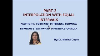 Interpolation- Newton's Forward and Backward difference interpolation (PART-2)