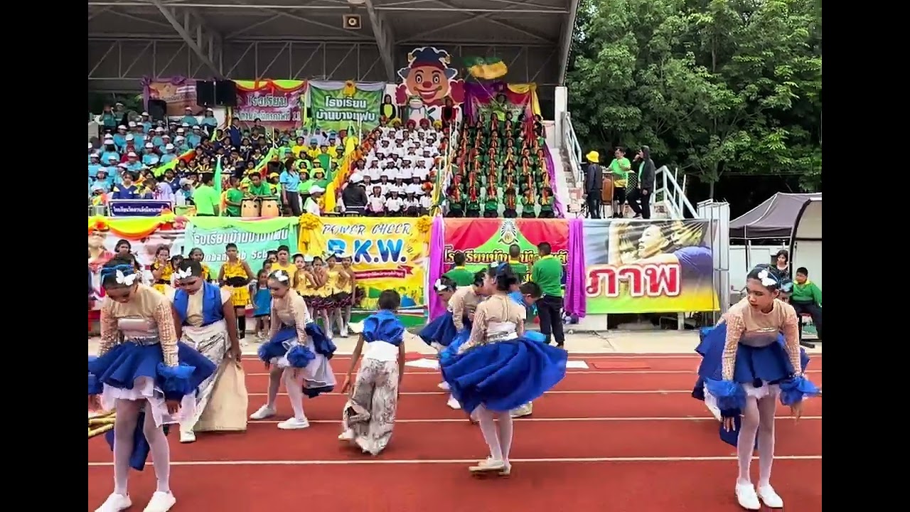 กองเชียร์โรงเรียนบ้านหน้าควนลัง(ราษฎร์สามัคคี) งานกีฬานักเรียนสี่เมืองเกมส์ ปี67