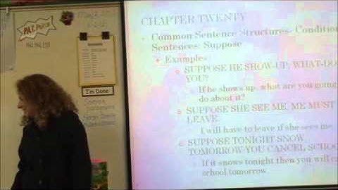American Sign Language 2-Week Eight-Chapter 20-Common Sentence Structures-Conditional Sentences