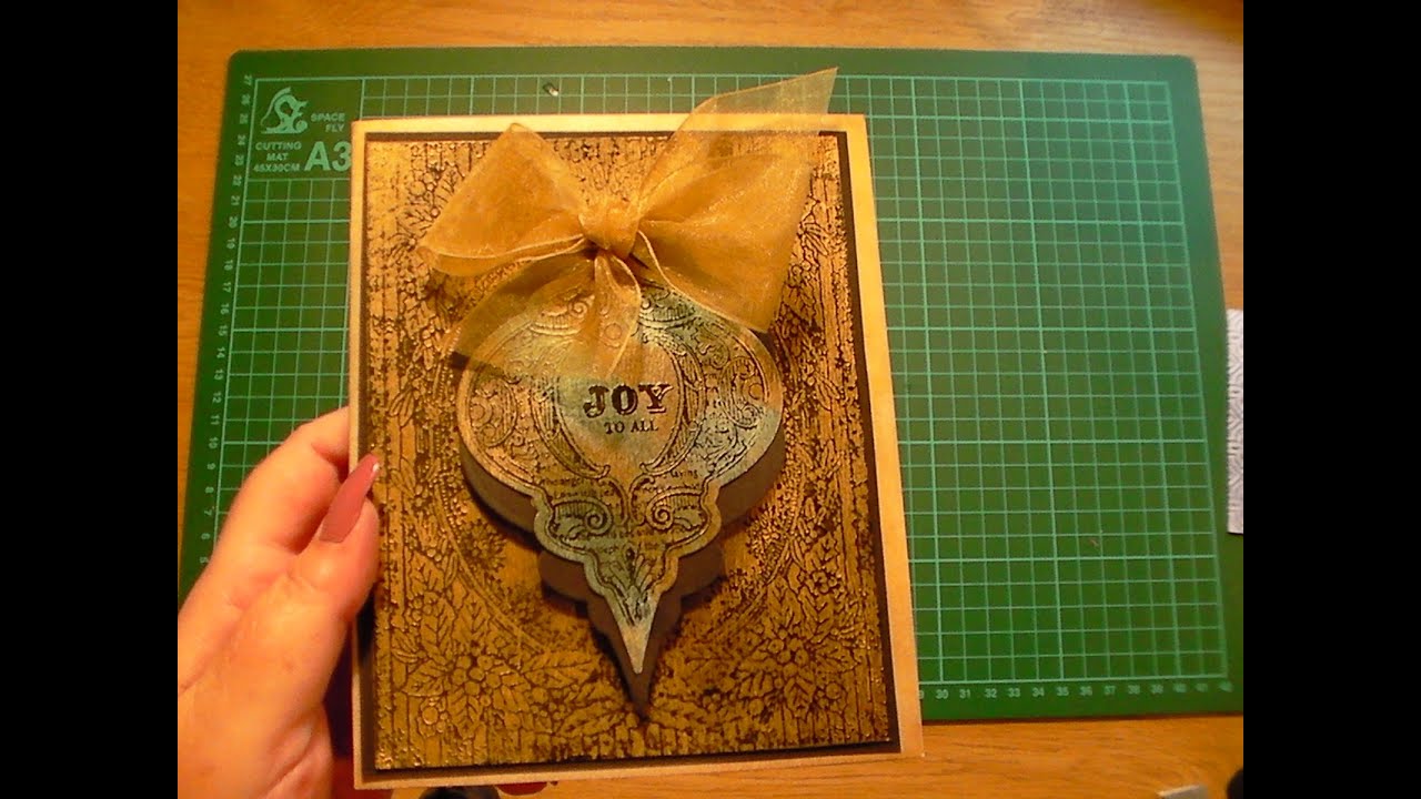 How To Use the Fine Debossing Tip & I Colour in Debossed Card Stock Using  Gilding Wax!! 