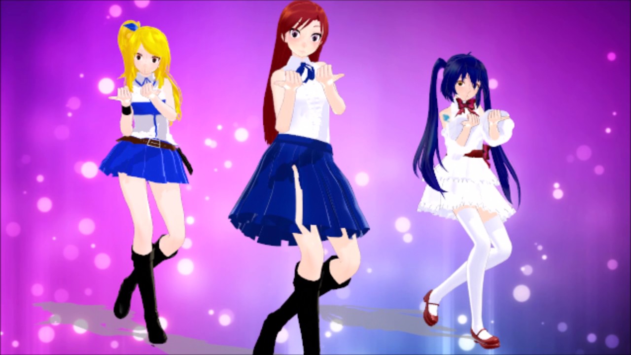 MMD - Erza, Lucy and Wendy - Follow the Leader {Fairy Tail}