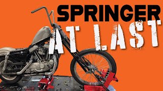 The Build Finally Changes - TC Bros Moto Iron Springer Installed on the Sportster