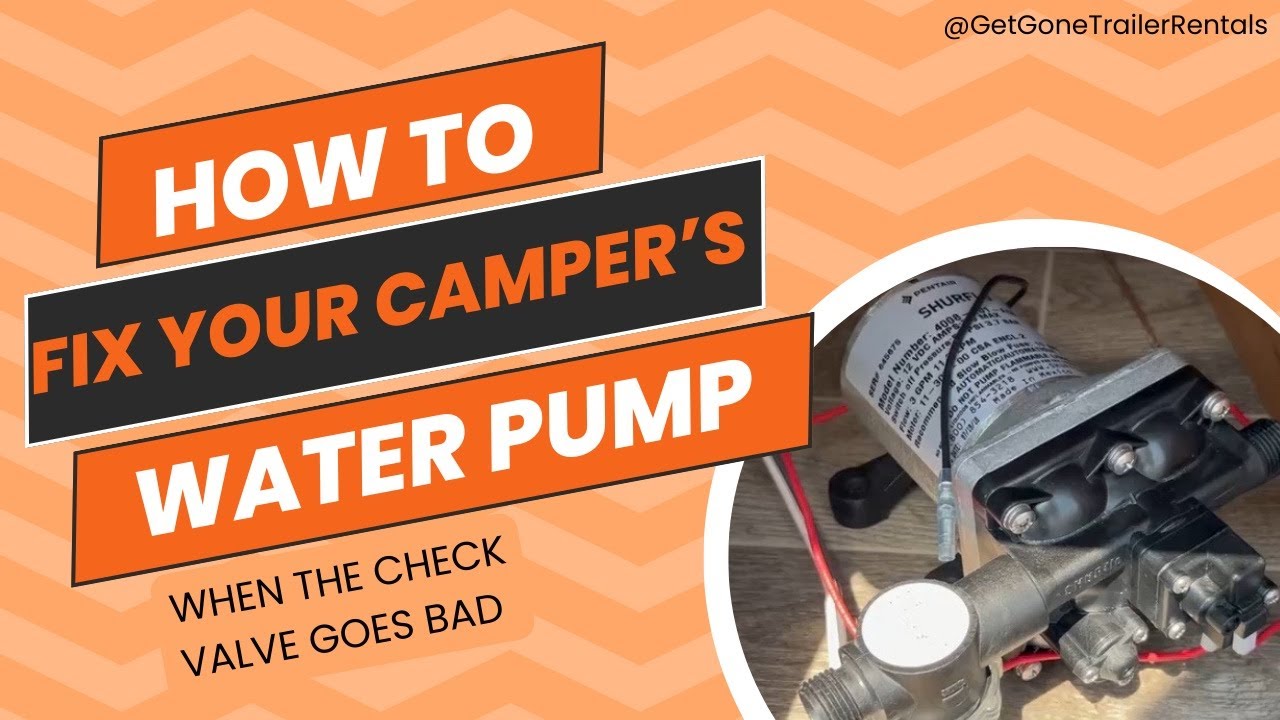 How to Fix your Camper's Water Pump and Add a Check Valve - YouTube