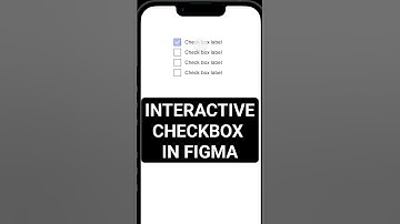How to create an interactive checkbox component in Figma #figma #figmatutorial #ui #figmatips