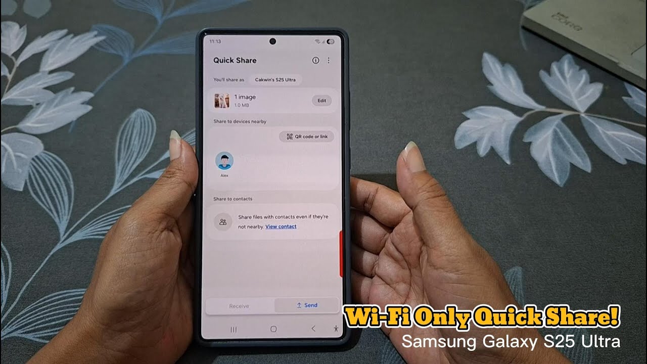 Как использовать Wi-Fi только для обмена данными с контактами в функции «Быстрая отправка» на Gal...