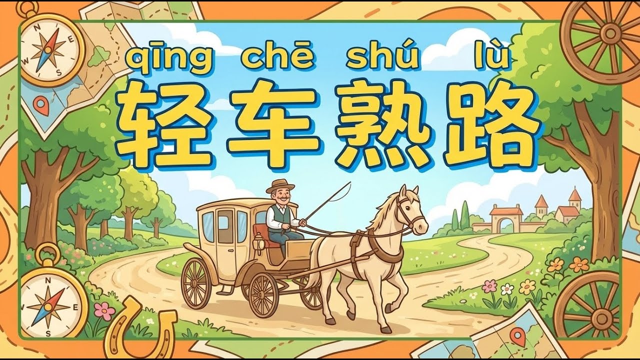 轻车熟路 (qīng chē shú lù) | 每天成语