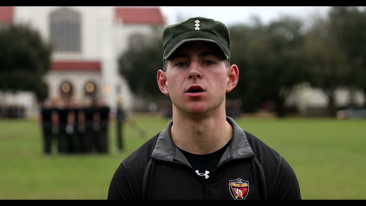 Summerall Guard Commander, Cadet Marcus Newman discusses his role
