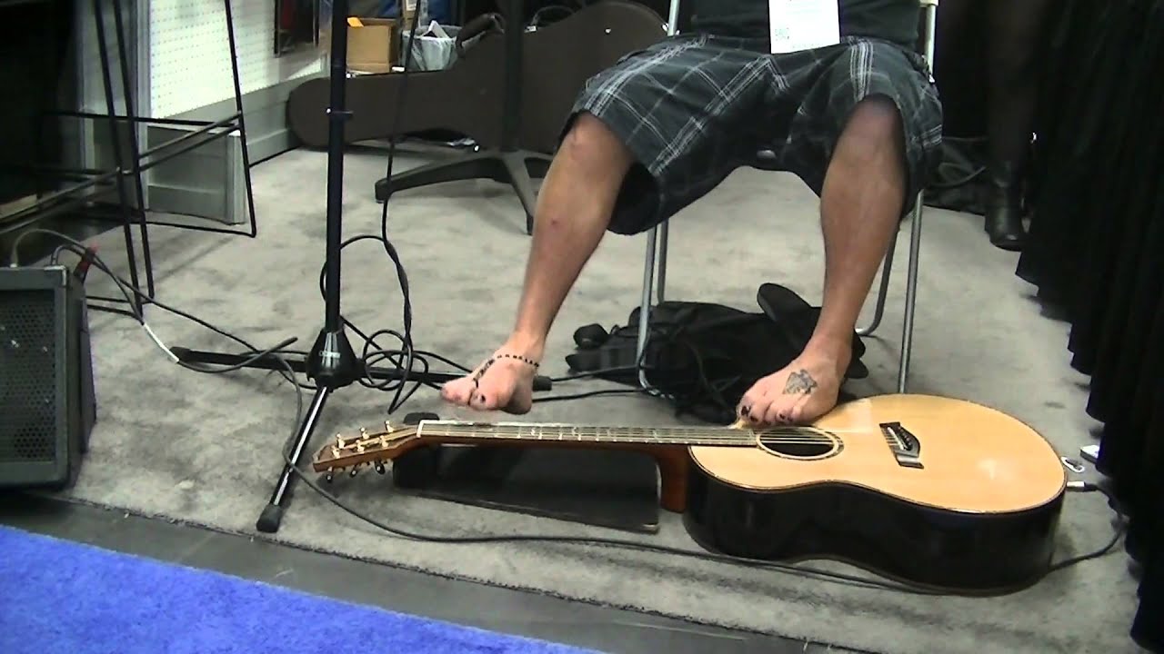 Mark Goffeney, feet guitar player, the Namm Show 2015 YouTube