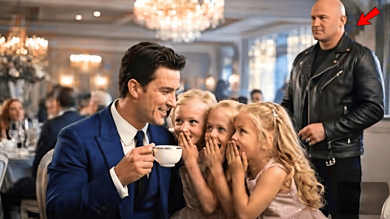 Udawaj, że jesteś naszym tatą szept trojaczków sprawia, że cała restauracja milknie