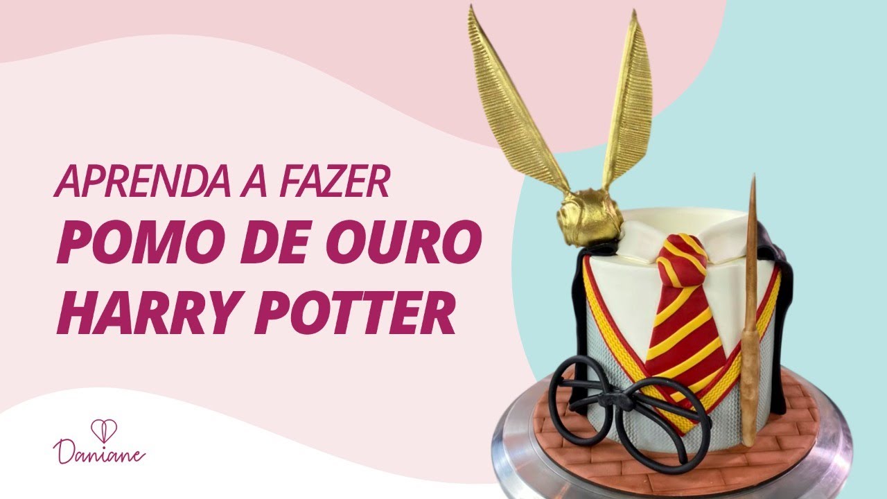 Curso pasta de leite em pó - Tema Harry Potter Pomo de ouro