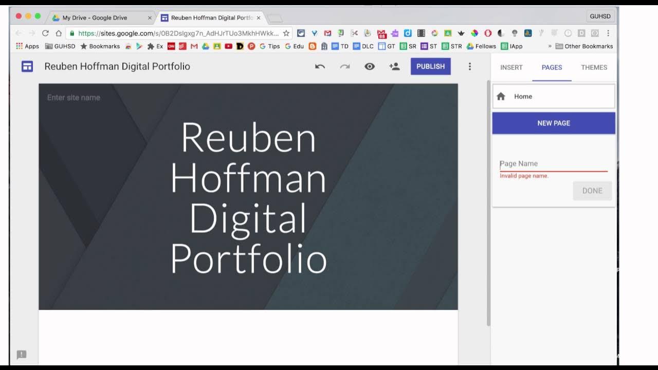 Create Digital Portfolios in Google Sites 