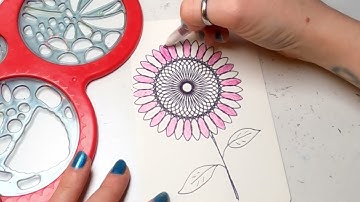 Spirograph a Flower Art Vlog - Drawing tutotrial #asmrsounds #spirograph #creative