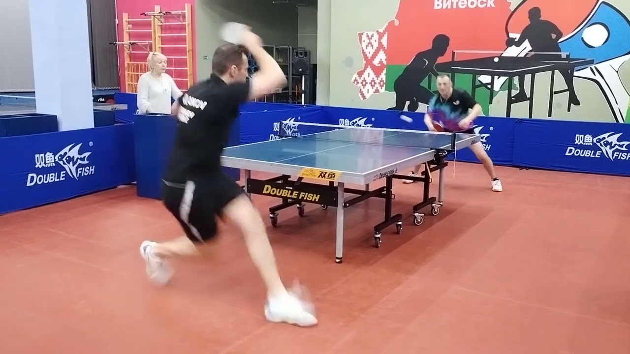 Финал! Чемпионат г. Витебска. Веригин М.(цветн. футб) : Колосков В(черн. футб). Tabletennis. 