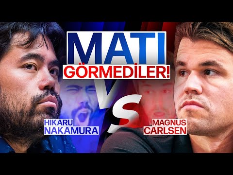 İkisi de 1 HAMLEDE MATI GÖREMEDİ?? Magnus Carlsen vs Hikaru Nakamura