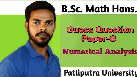 Numerical Analysis | @LetsSolveTheMaths  | Guess Question Numerical Analysis | Paper-8 |