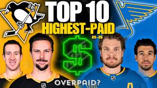 🔥NHL Salaries 2026 – 10 Highest Paid Players (Penguins Vs. Blues) | NHL Money Stats!