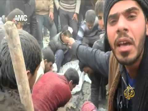 النظام السوري يطلق صاروخا بالستيا يدمر مباني سكنية