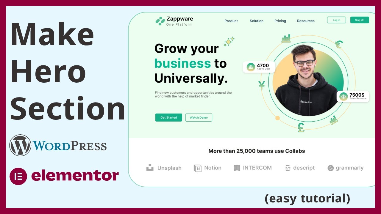 Design Hero Section using Elementor | Easy WordPress Tutorial 2025 ...
