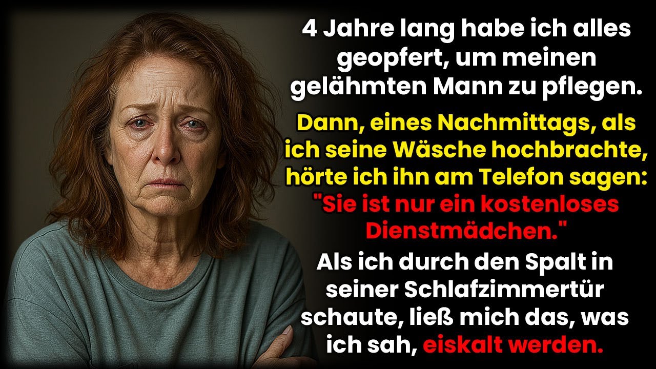 4 Jahre pflegte ich meinen gelähmten Mann – Bis ich hörte, wie er mich „seine freie Magd“ nannte