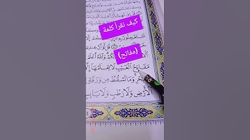 كيف نقرأ كلمة ( مفاتح) سورة الأنعام #om_khadega #تصحيح_تلاوة