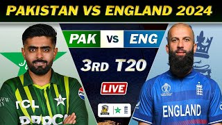 PAKISTAN vs ENGLAND 3rd T20 MATCH Live SCORES | PAK VS ENG LIVE COMMENTARY